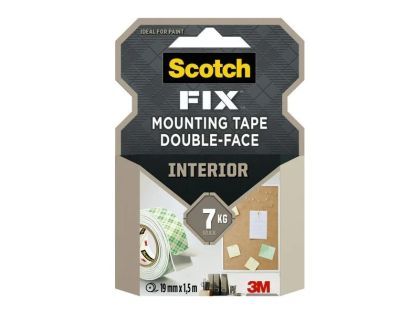 Лепяща лента Scotch Mounting Tape 331915 Монтажна двустранна 19 mm x 1.5 m