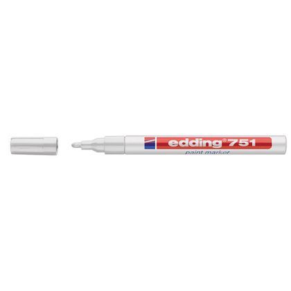 Paint маркер Edding 751 Объл връх 1-2 mm Бял