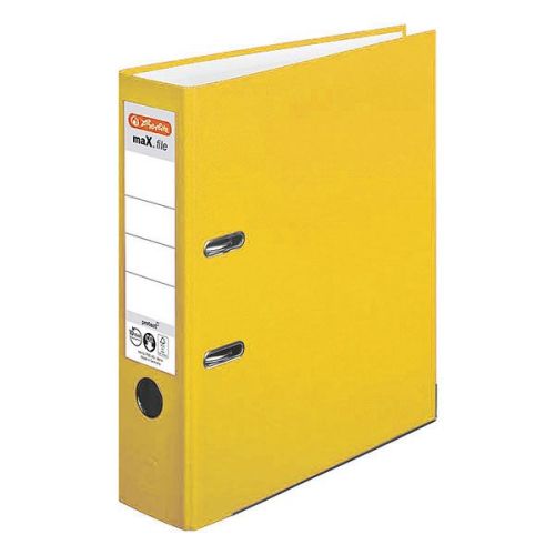 Класьор Herlitz Max PP, метален кант, A4 8 cm Жълт