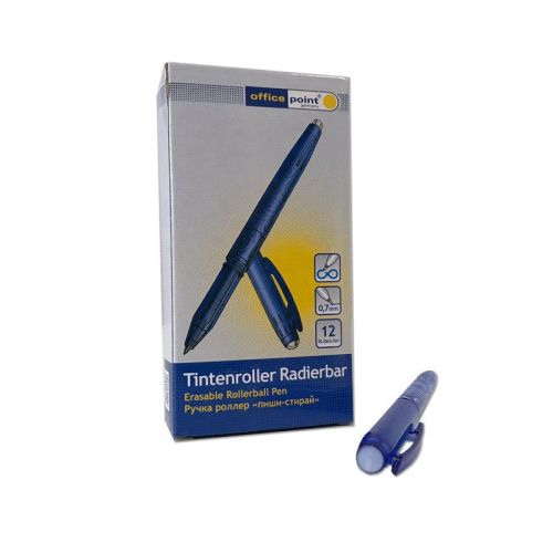 Гел химикалка с гума Office Point Erasable 0.7 mm Синя