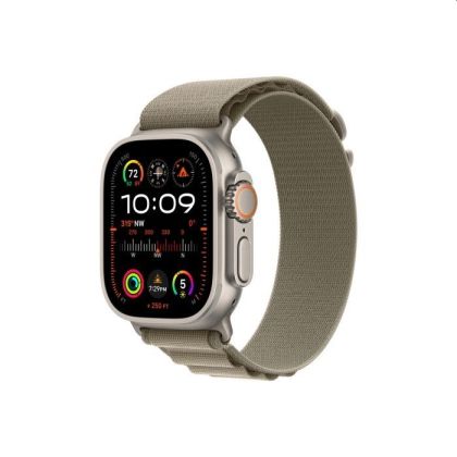 Часовник Apple Watch Ultra 2 GPS + Cellular, 49mm Titanium Case with Olive Alpine Loop - Medium