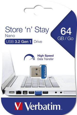 Памет Verbatim USB 3.0 Nano Store 'N' Stay 64GB