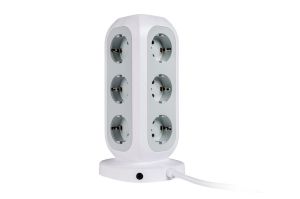 Разклонител Verbatim EUPT-01 EU Power Tower 11 AC with 2 x USB-C / 2 x USB-A