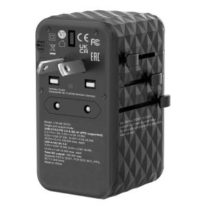 Адаптер Verbatim UTA-06 GaN III Universal Travel Adapter with 2 x USB-C PD 100W & QC 4+ / 2 x USB-A QC 3.0