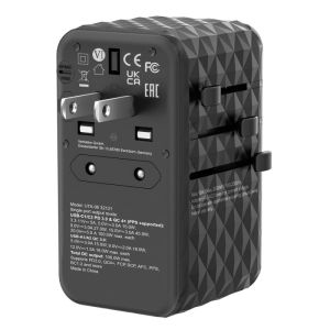 Адаптер Verbatim UTA-06 GaN III Universal Travel Adapter with 2 x USB-C PD 100W & QC 4+ / 2 x USB-A QC 3.0
