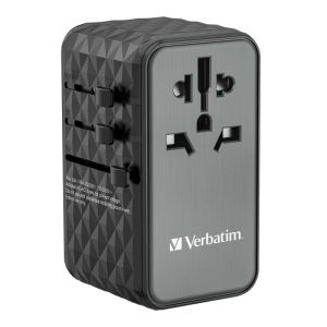 Адаптер Verbatim UTA-06 GaN III Universal Travel Adapter with 2 x USB-C PD 100W & QC 4+ / 2 x USB-A QC 3.0