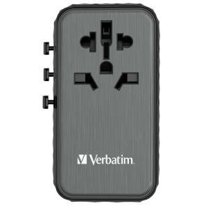 Адаптер Verbatim UTA-06 GaN III Universal Travel Adapter with 2 x USB-C PD 100W & QC 4+ / 2 x USB-A QC 3.0