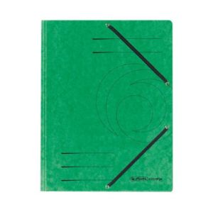 Папка с три капака и ластик Herlitz Colorspan Картон, А4 Зелена