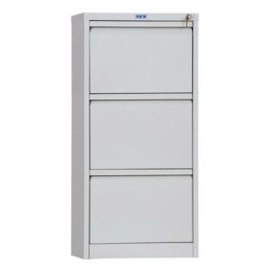 Шкаф за висящи папки Практик AFC03 Единичен с 3 чекмеджета, 46.6x63.1x102 cm, Сив