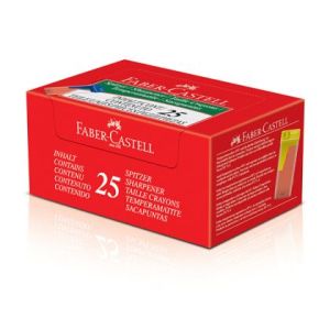 Острилка Faber-Castell Пластмасова с резервоар, единична Ф8 mm, Различни цветове