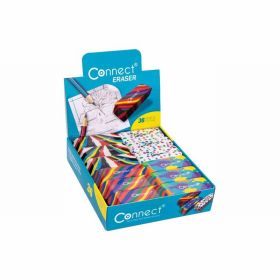 Гума Connect Шарена, за молив, Цветен микс