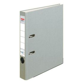 Класьор Herlitz Max PP, метален кант, A4 5 cm Сив