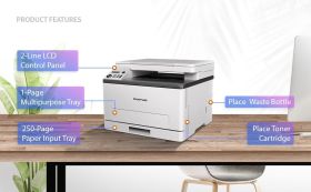 Лазерно многофункционално устройство Pantum CM1100DW Laser MFP + Pantum CTL-1100HC /HY/HK/HM 1500 str.