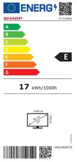 Телевизор Sharp 24EA3E, 24" LED HD TV 1366x768, 100 000:1, DVB-T/T2/C/S/S2, Active Motion 100, Speaker 2x5W (4 ohm), Dolby Digital, 2xHDMI, SCART, 3.5mm Headphone jack / line-out, USB, Bluetooth, Hotel Mode, Stand