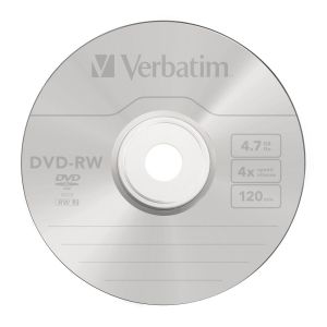 Медия Verbatim DVD-RW SERL 4.7GB 4X MATT SILVER SURFACE (5 PACK)